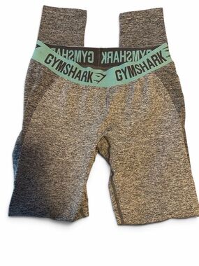 Gymshark Gray Heather Training Shorts with Mint Waistband